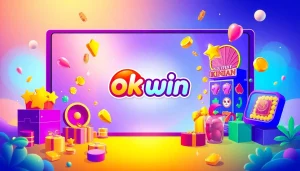 Engaging gaming interface showcasing the ok win platform's vibrant features and colors, inviting users to join.