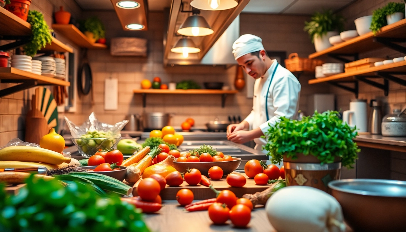 Enhance your culinary skills with dishfacts.com featuring a chef in a bright kitchen.