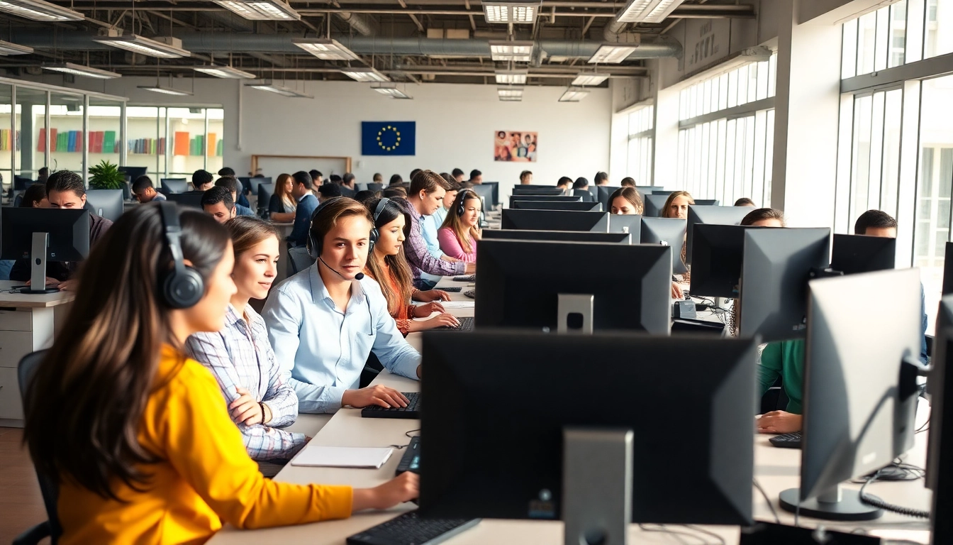 Busy call centers in Tijuana Mexico showcasing diverse agents providing exceptional support.