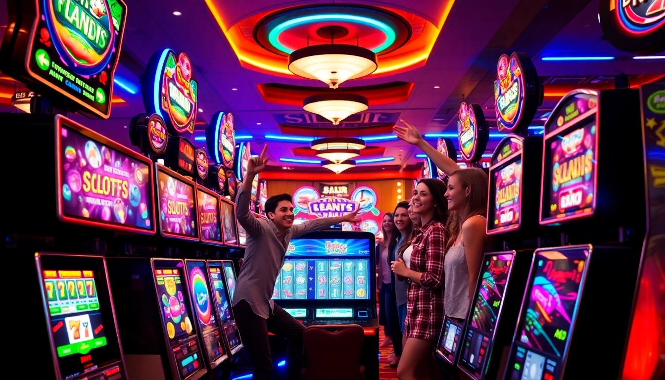 Experience the thrill of winning while playing slot online with friends at a colorful casino.