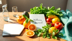 Engage with healthlifeherald.com through vibrant wellness scenes of fruits and fitness accessories.