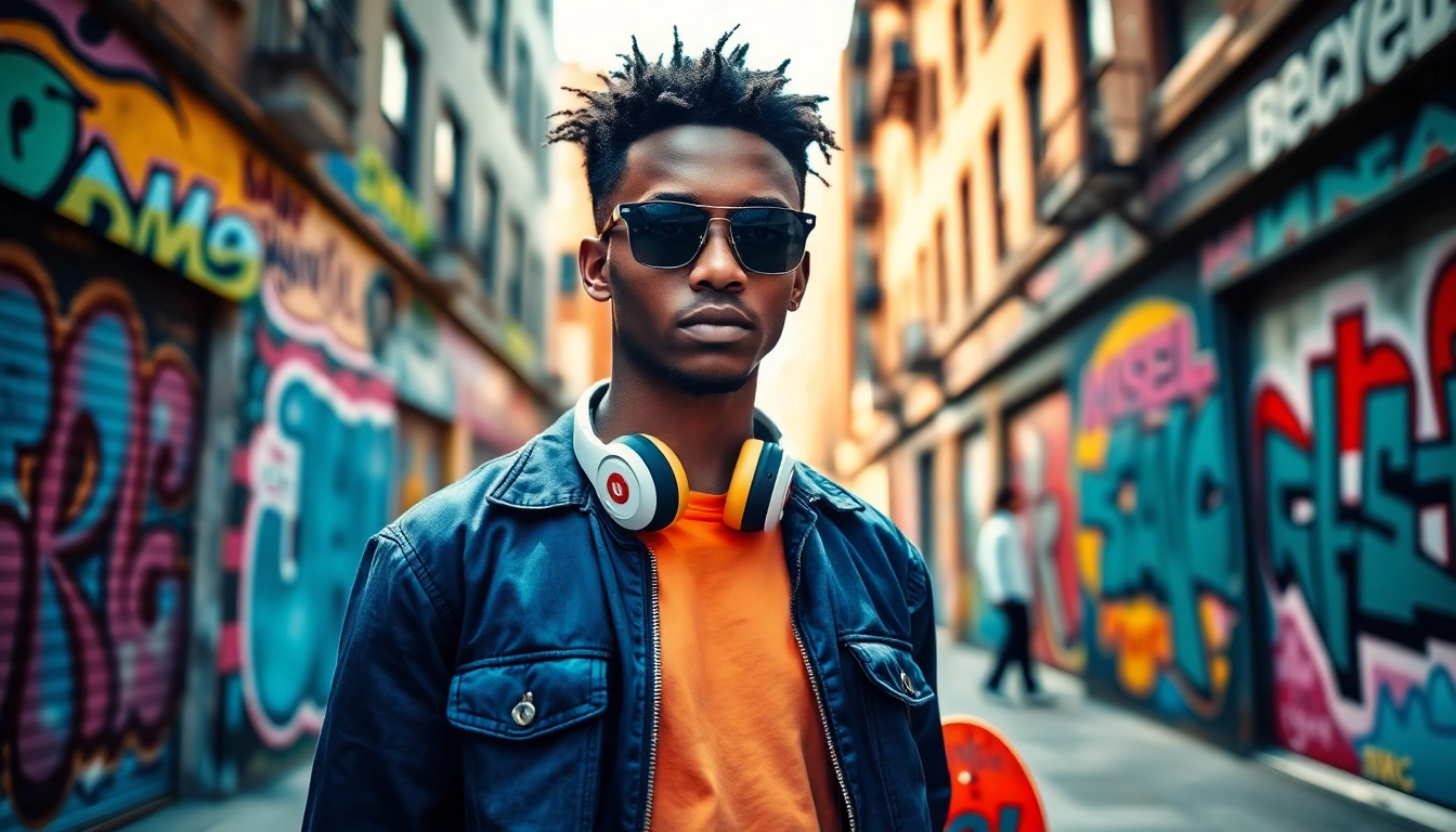 Witness the based chad deso lifestyle with a stylish young man in an urban setting.