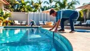 Transforming a pool by a professional pool renovation company, showcasing skilled craftsmanship and quality.