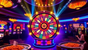 Watch the thrilling Crazy Time live experience unfold with an interactive game wheel and vibrant atmosphere.