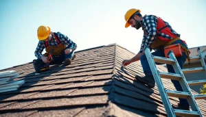 Highlighting the best roofing company in Austin, skilled contractors enhance a rooftop with quality service.
