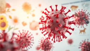 Allergien Interaktion des Immunsystems mit Allergenen in wissenschaftlichem Kontext