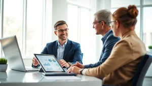 Engaging discussion about earnest referral codes in a professional office setting.