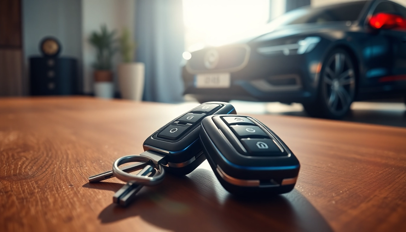 Showcasing Keyless Carkeys with sleek design and elegant background for modern vehicles.