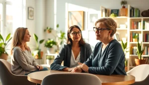 Group therapy session focused on dealing with anxiety in a comforting environment.