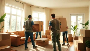 Movers Calgary expertly handling furniture during a relocation, showcasing professionalism and teamwork.